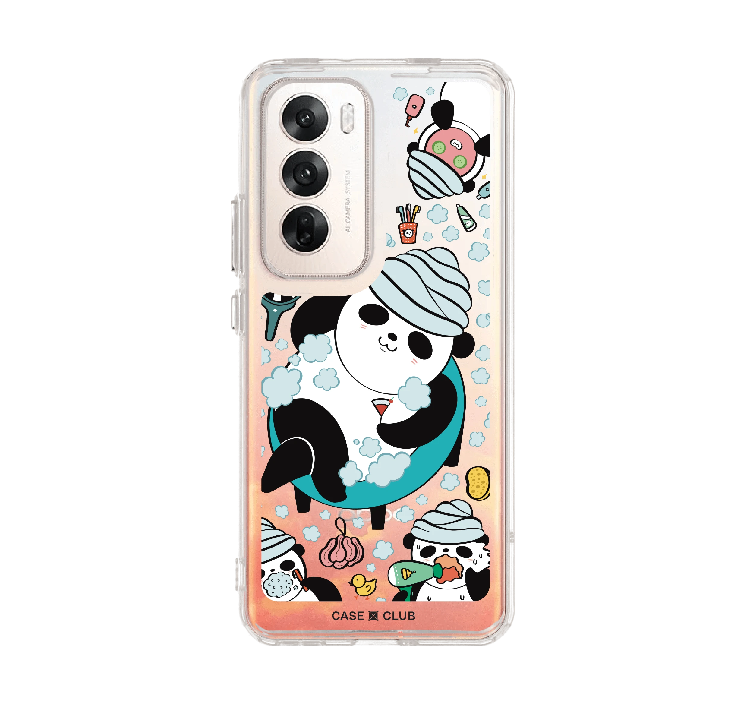 แพนด้าน้อยอาบน้ำ